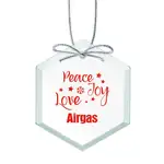 Jade Glass Hexagon Ornament Imprinted