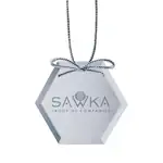 Mirror Hexagon Ornament Laser Engraved