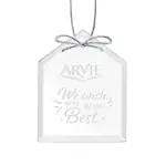Starfire Crystal House Ornament Deep Etch