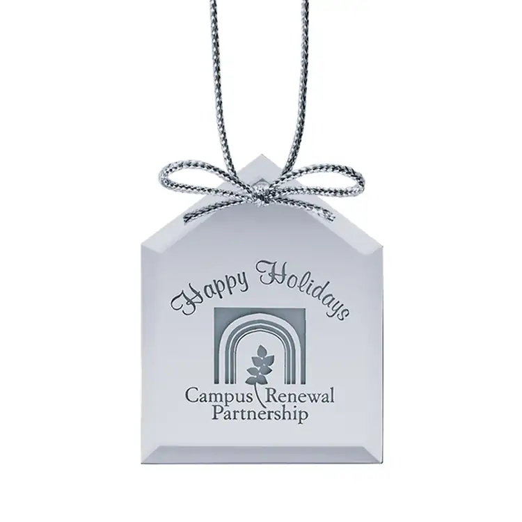 Mirror House Ornament Laser Engraved