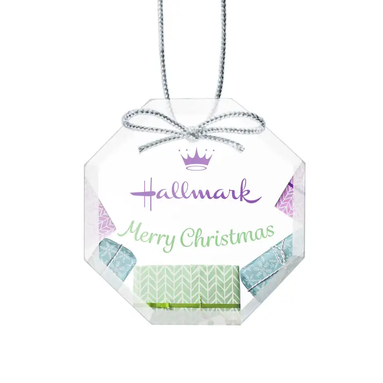 Ornement de Noël octogonal en cristal Starfire Multicolore