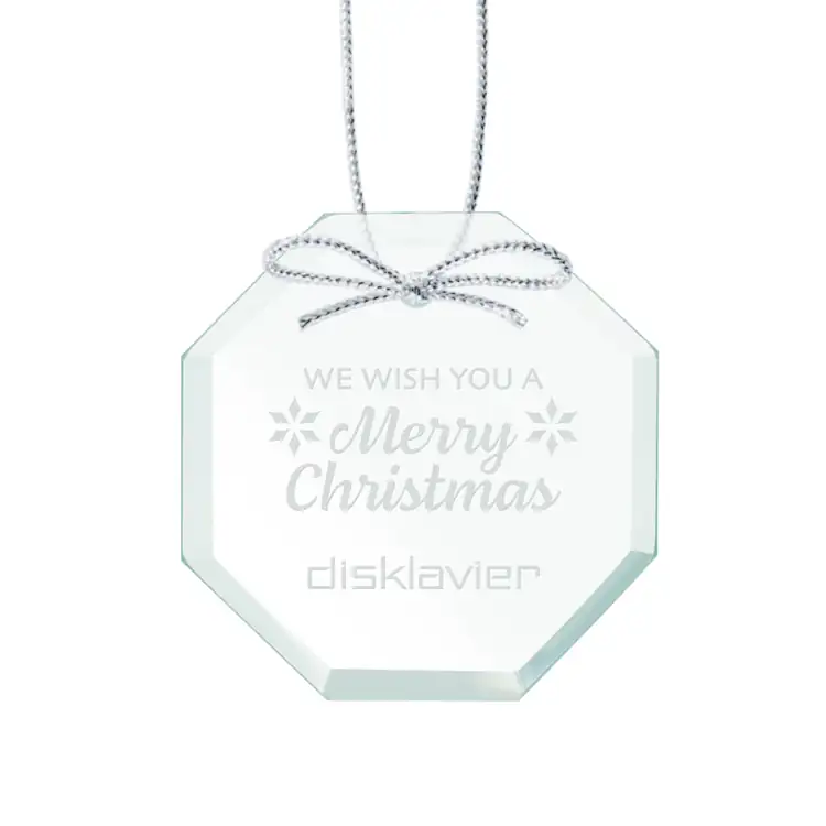 Jade Glass Octagon Ornament Deep Etch