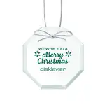 Jade Glass Octagon Ornament Imprinted