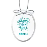 Starfire Crystal Oval Ornament Imprinted