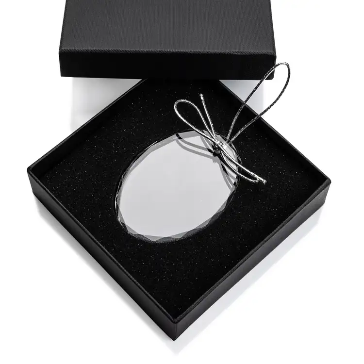 Optical Crystal Oval Ornament Multicolor #2