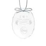 Optical Crystal Oval Ornament Deep Etch