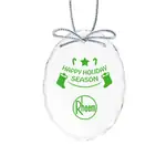 Optical Crystal Oval Ornament Imprinted
