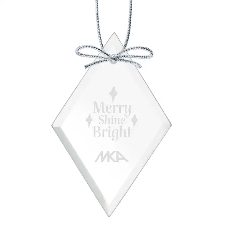 Ornement de Noël pointe de flèche en cristal Starfire avec gravure