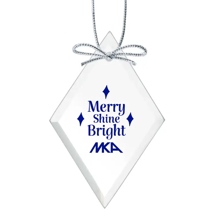 Ornement de Noël pointe de flèche en cristal Starfire avec impression en une couleur