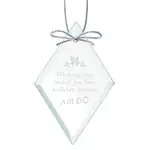 Jade Glass Arrowhead Ornament Deep Etch