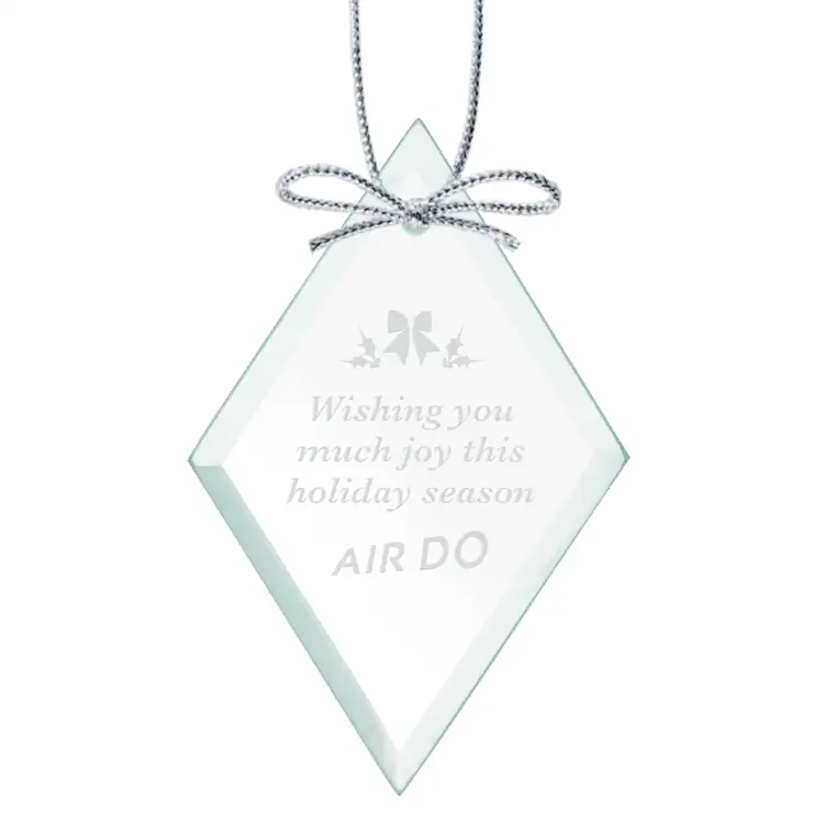 Jade Glass Arrowhead Ornament Deep Etch