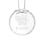 Optical Crystal Round Ornament Deep Etch
