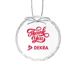 Optical Crystal Round Ornament Imprinted