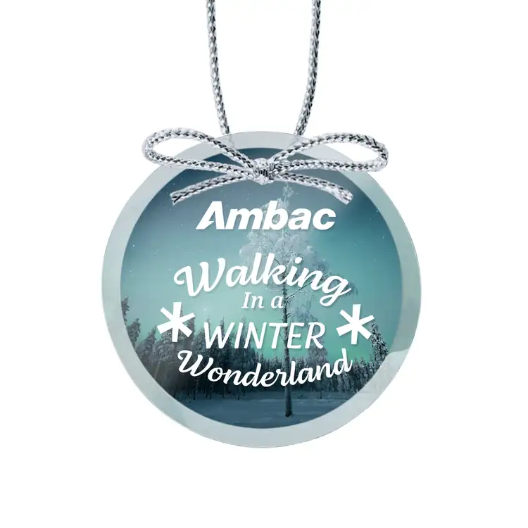 Ornement de Noël rond en verre jade Multicolore