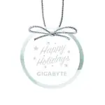 Round Jade Glass Ornament Deep Etch