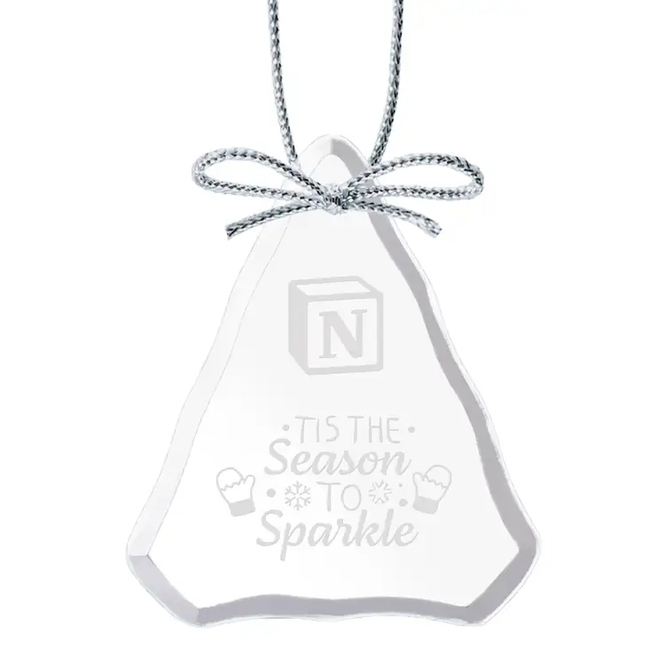Ornement de Noël sapin en cristal Starfire avec gravure