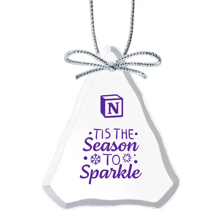 Ornement de Noël sapin en cristal Starfire avec impression en une couleur