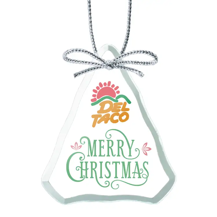 Ornement de Noël sapin en verre jade Multicolore