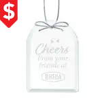 Arch Jade Glass Ornament - Deep Etch