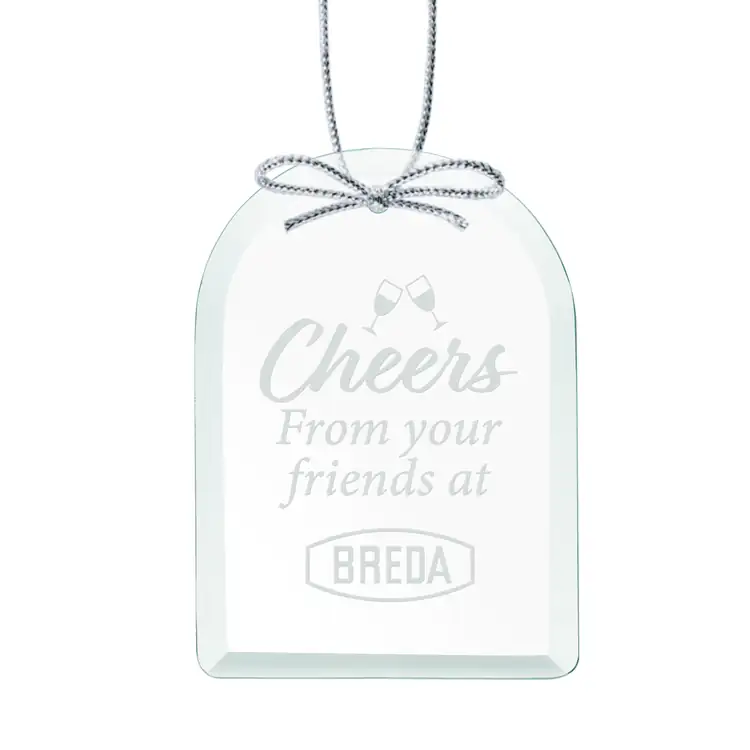 Arch Jade Glass Ornament - Deep Etch