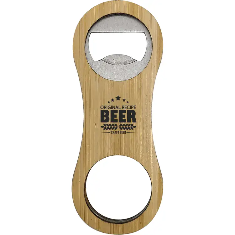 Rounded Bamboo Bottle Opener