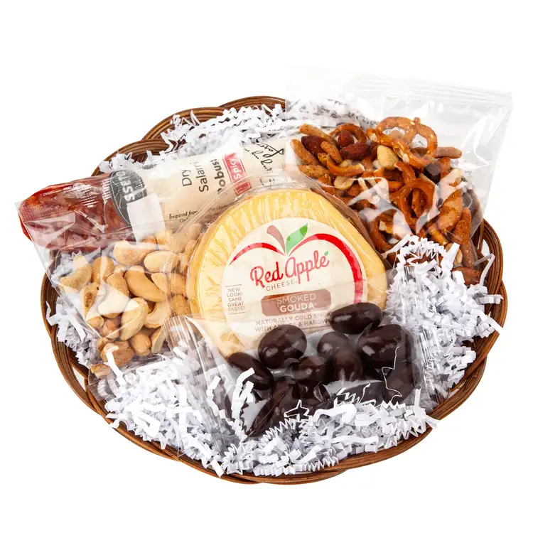 Cheese and Snack Gift Basket #3
