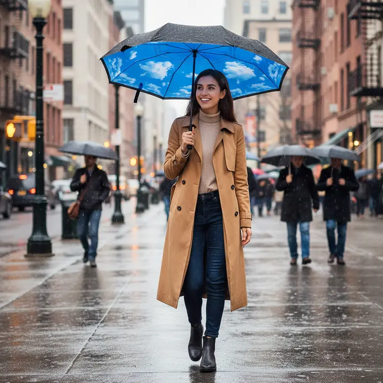 Parapluie inversé à double toile et long manche #2