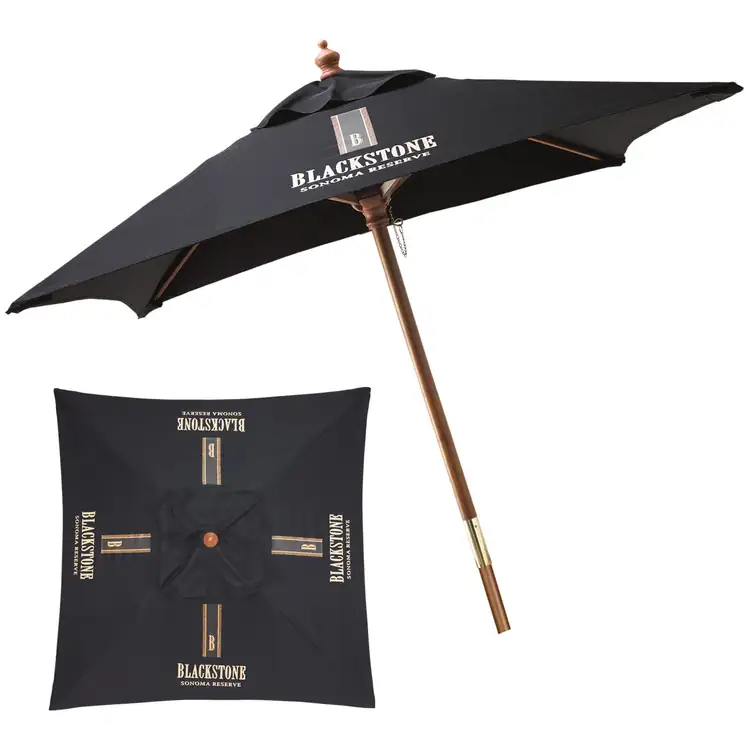 Square Wooden Frame Market Umbrella #2
