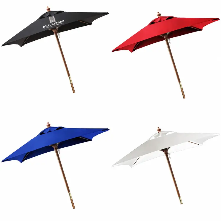 Square Wooden Frame Market Umbrella
