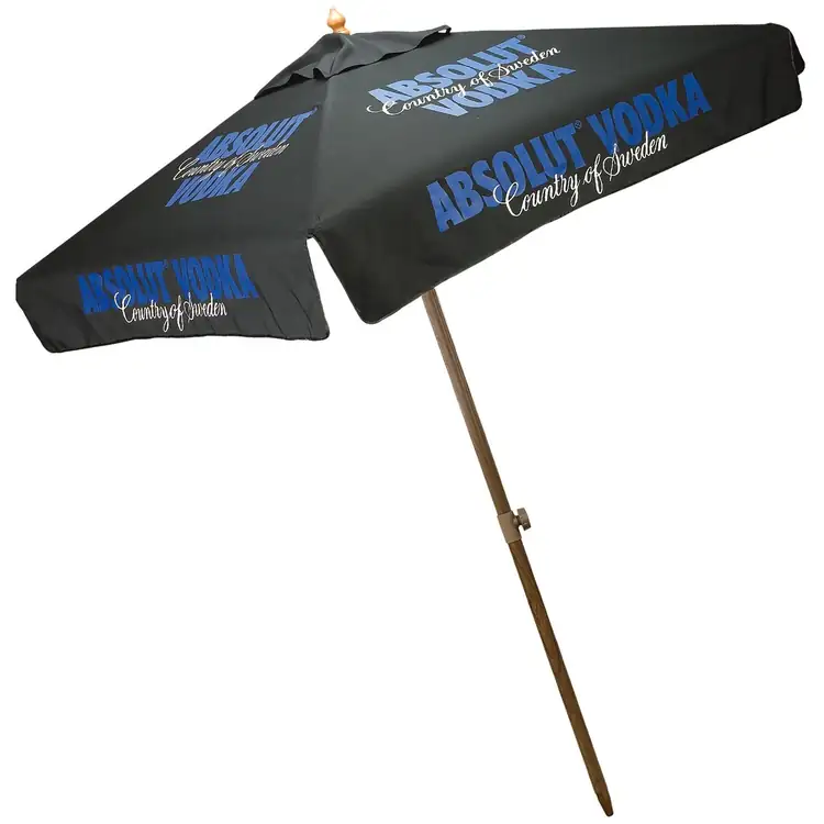 Tilting Square Umbrella with Wood Grain Finish #2