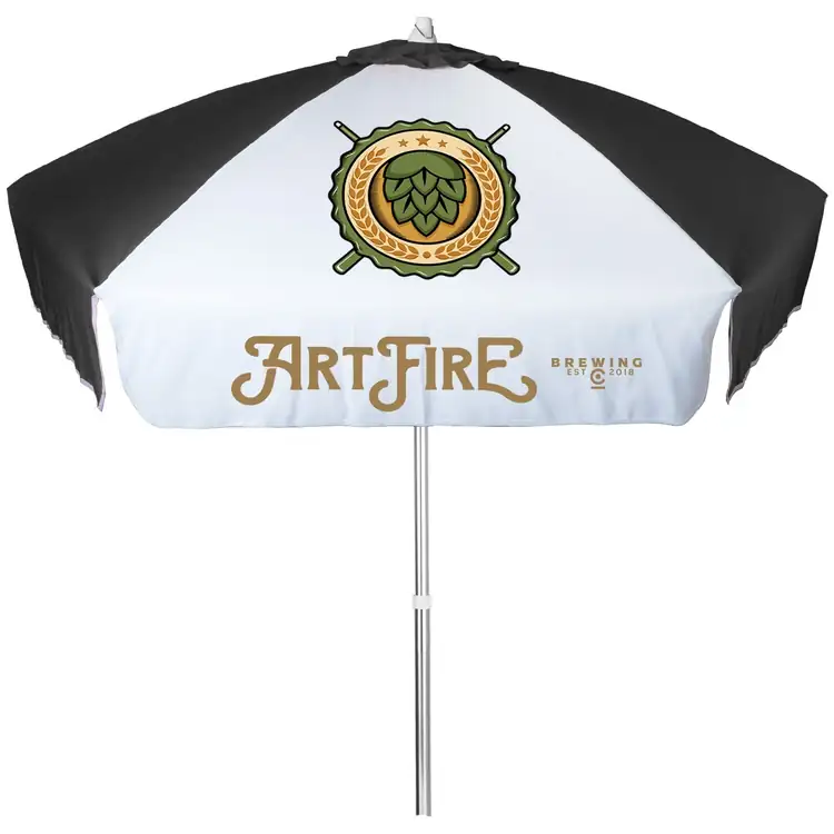 Polyester Cafe Umbrella with Valance