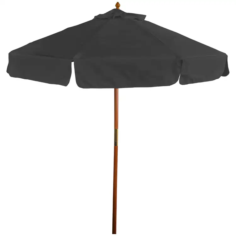 Wood Market Umbrella with Valances #2