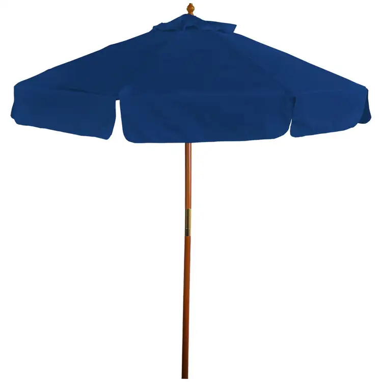 Wood Market Umbrella with Valances #4