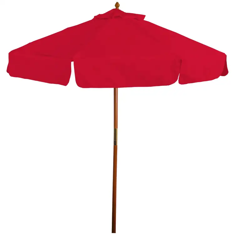Wood Market Umbrella with Valances #5