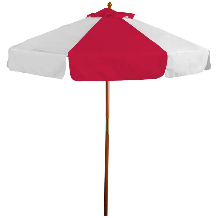 Wood Market Umbrella with Valances #6