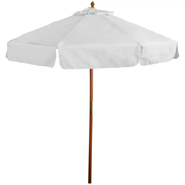 Wood Market Umbrella with Valances #8
