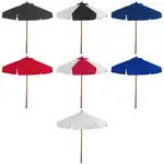 Wood Market Umbrella with Valances