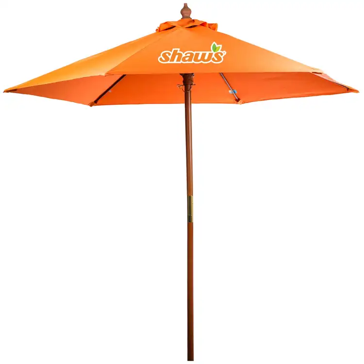 Wood and Fiberglass Market Umbrella #10