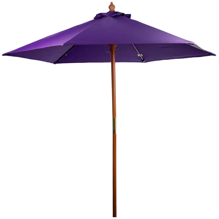 Wood and Fiberglass Market Umbrella #12