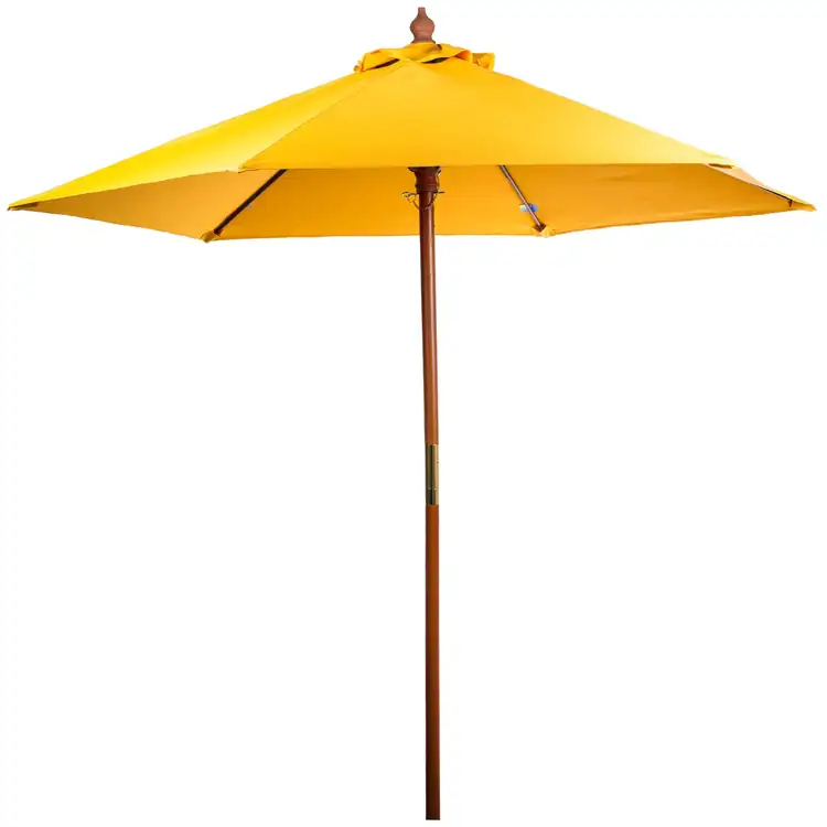 Wood and Fiberglass Market Umbrella #17