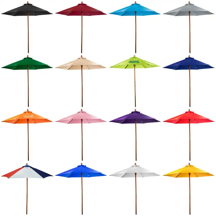 Wood and Fiberglass Market Umbrella