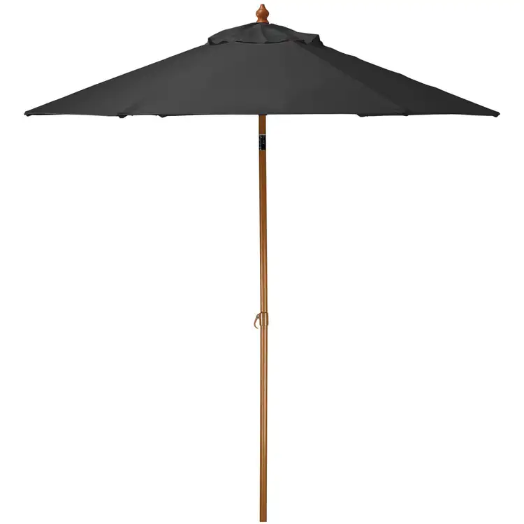 Tilting Market Umbrella with Wood Grain Finish #2