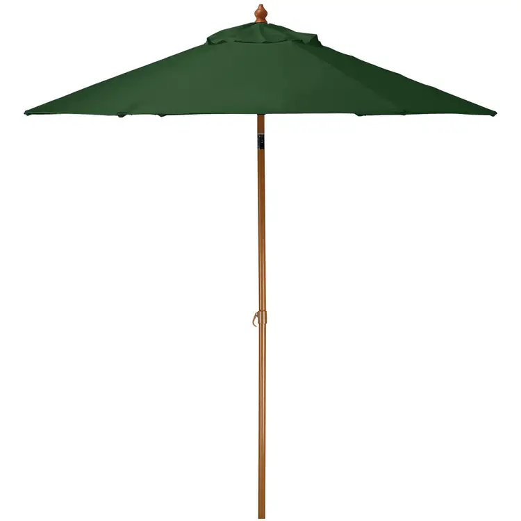 Tilting Market Umbrella with Wood Grain Finish #3