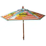 Sublimated Tilting Umbrella with Wood Grain Finish