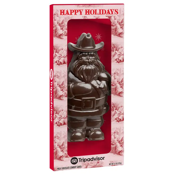 4.5oz Milk Chocolate Cowboy Santa #2