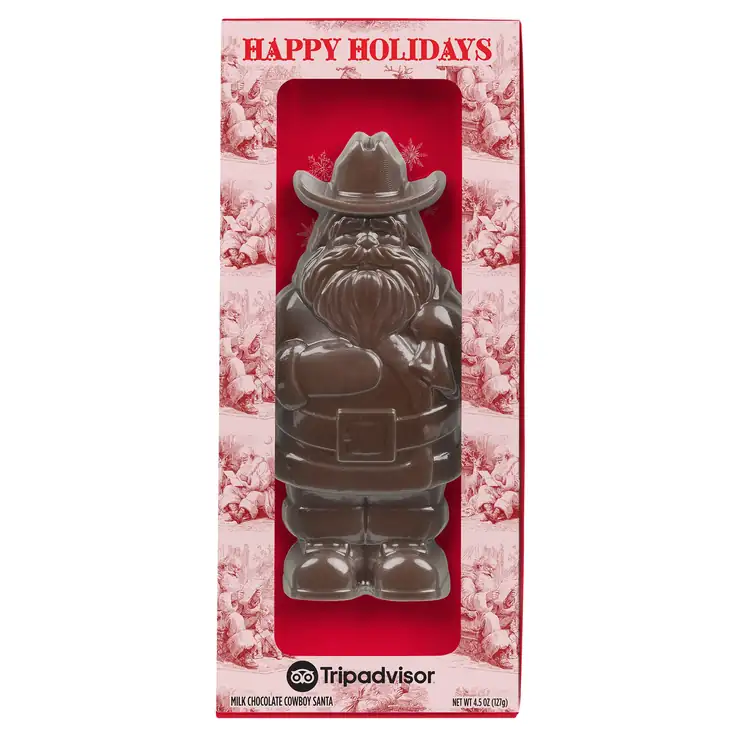 4.5oz Milk Chocolate Cowboy Santa