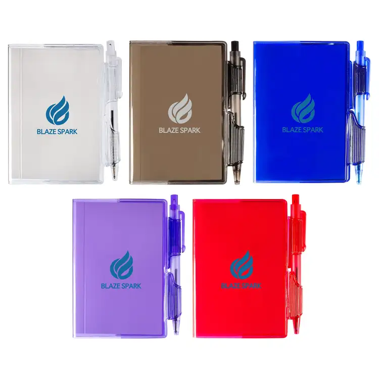 Clear-View Jotter with Pen Closure