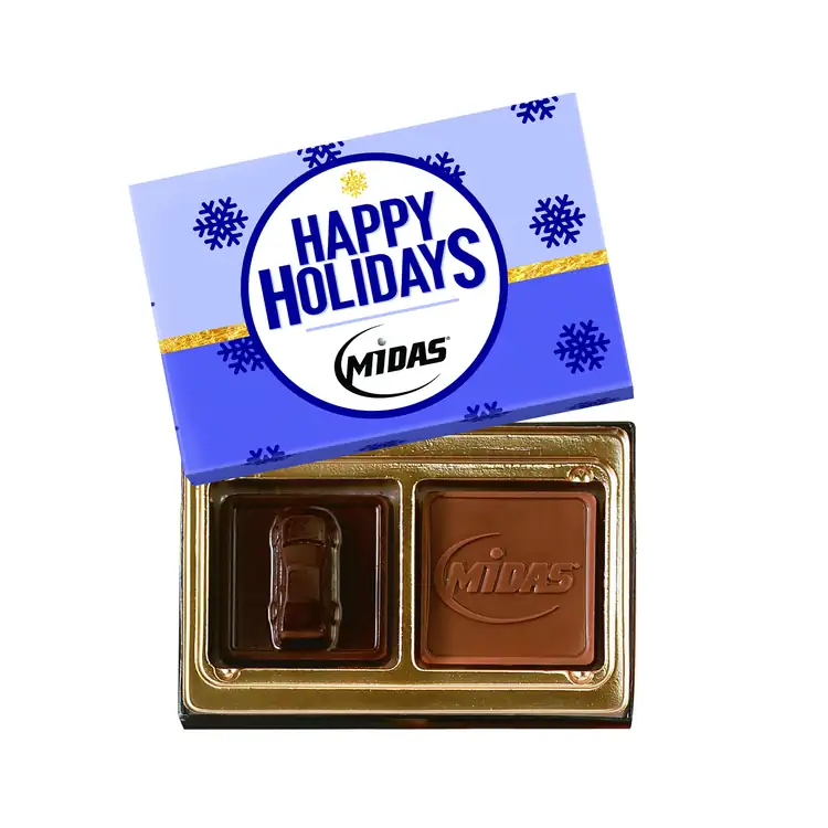 Custom Chocolate Squares Gift Box Full Color Lid (1 1/4oz.) #2