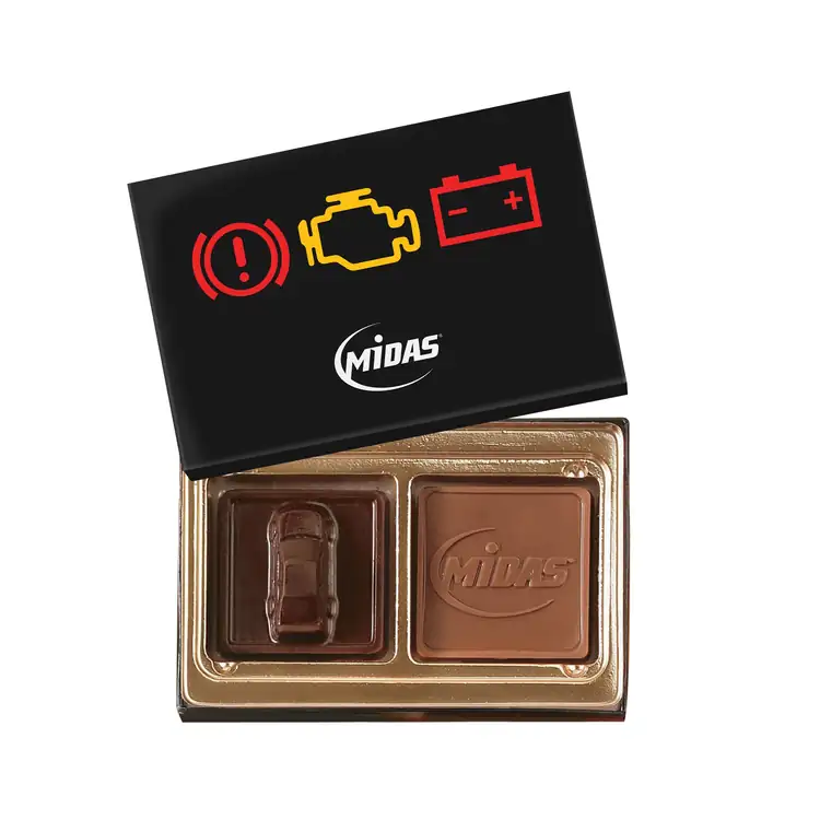 Custom Chocolate Squares Gift Box Full Color Lid (1 1/4oz.) #4
