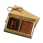 Petit coffret de carrés de chocolat de 1-1/4 oz